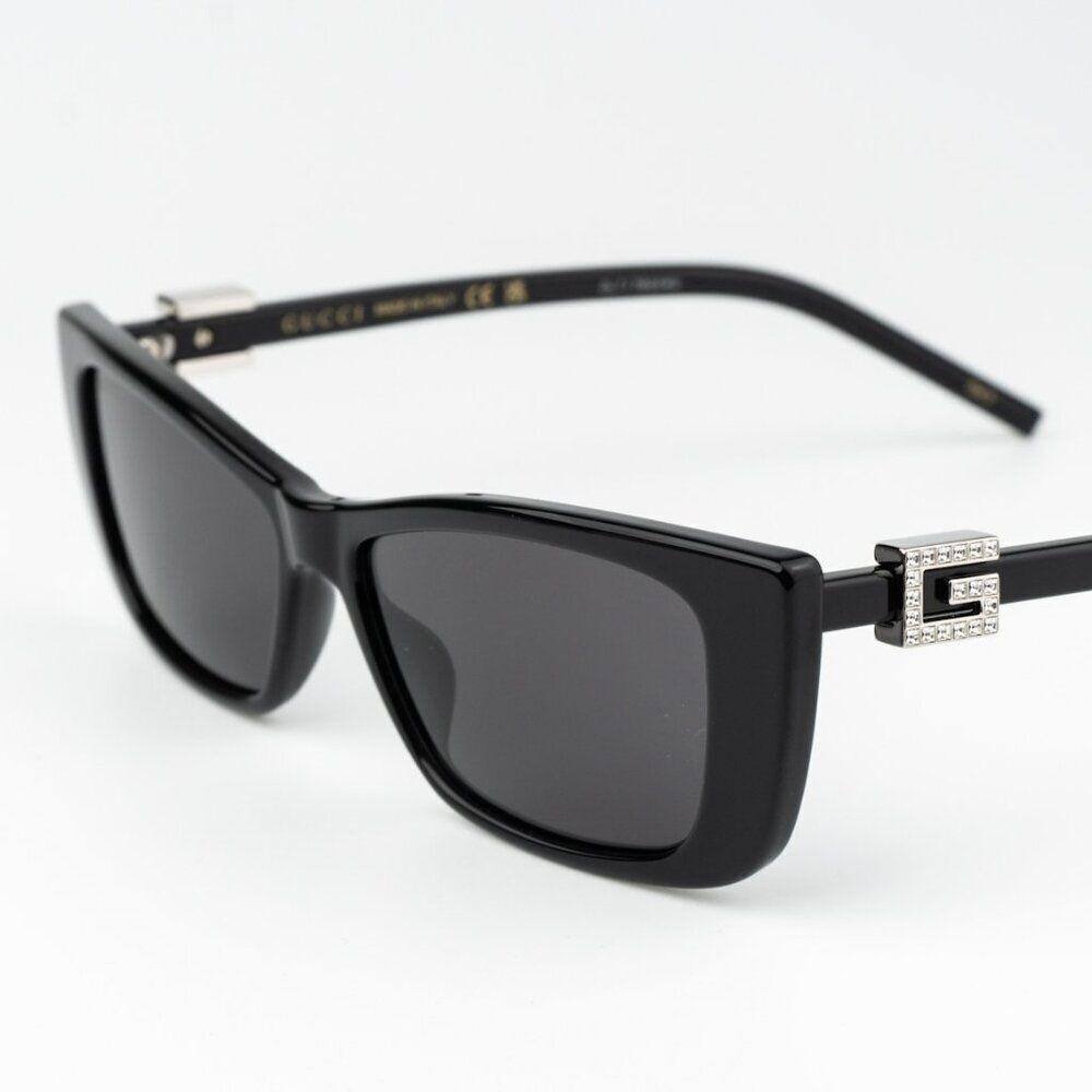 NEW Gucci GG1681S 008 Black Grey Cat Eye Women Sunglasses - Picture 6 of 15